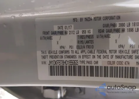 2017 Mazda Cx-3 Sport from USA, damaged, VIN JM1DKFB78H0165993